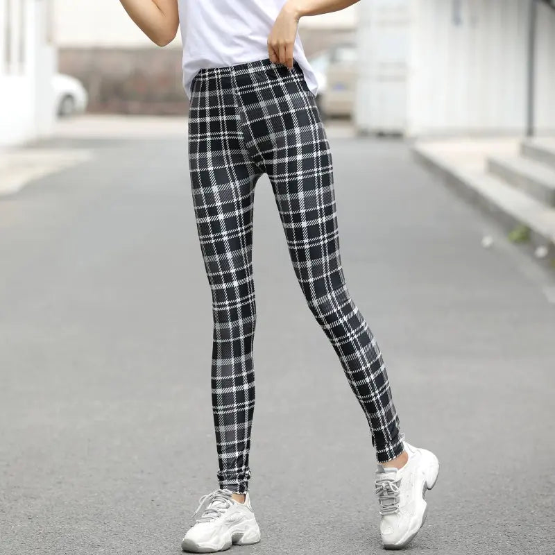 Large Stretch Printed Leggings Trousers for Women