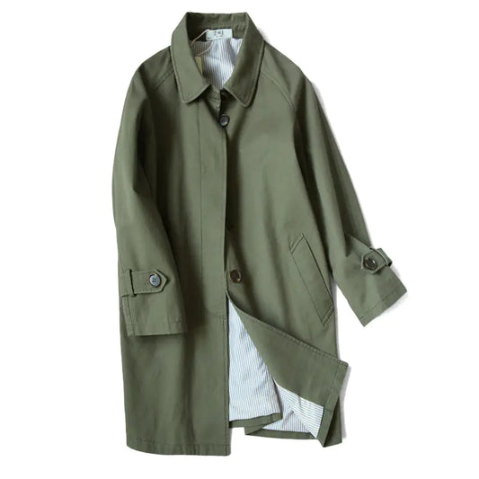 Two-Color Single-Breasted Coat