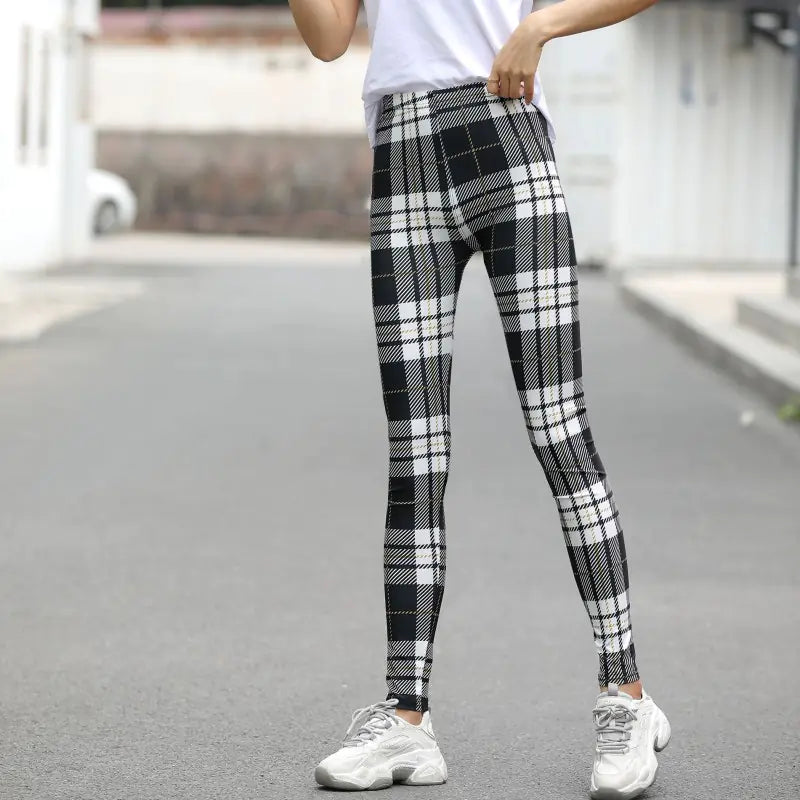 Large Stretch Printed Leggings Trousers for Women